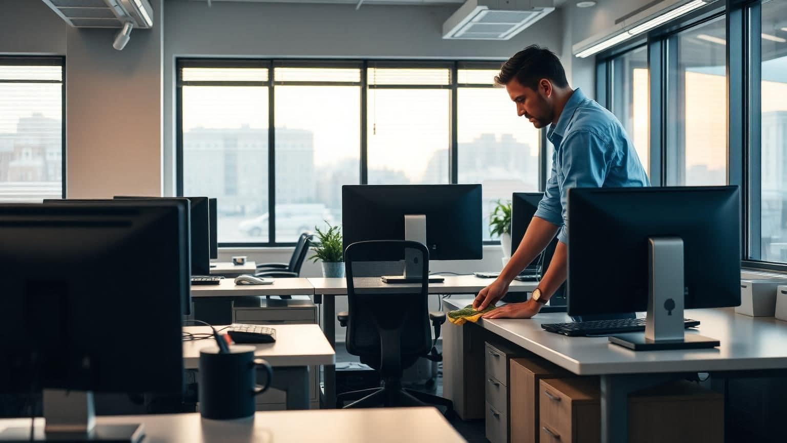 Cleaning an Office Without Getting in Anyone's Way
